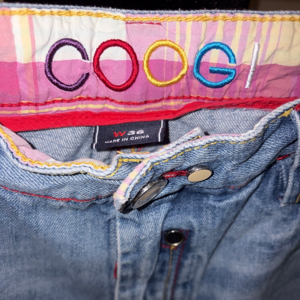 Authentic COOGI - Vintage Blue Jean Shorts with Colorful Signature Stitching - Picture 5 of 9